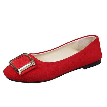 Spring Autumn New Arrivals Women’s Flat Shoes Square Toe Decorative Buckle Casual Flats High Quality Stylish Women’s Footwear