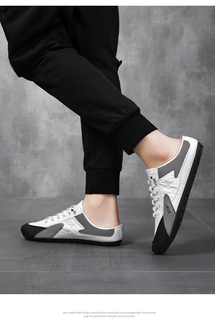Clearance Men’s Canvas Slippers Slip-On Shoes Half-Slip Casual Shoes for Men Comfortable and Stylish Everyday Footwear