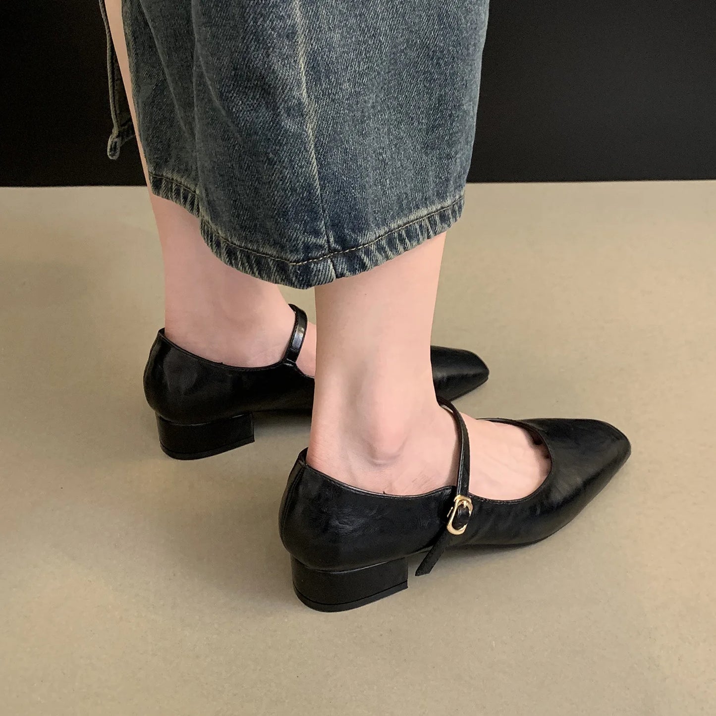 French Chic Women’s High-Top Ballerina Flats with Bow – Comfortable Slip-On Low Heels and Hidden Height Increase