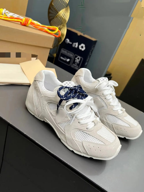 Top Designer Two-Color Shoelace Star Model Forrest Gund Running Shoes Leather Logo Fashion Trend Versatile Couple Mesh Lining