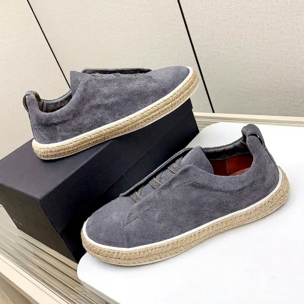 Top Quality Men’s Flat Casual Sneakers, New Style Fashion Brand Designer Luxury Genuine Leather Men’s Resort Casual Shoes