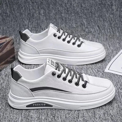 High Quality Men’s Casual Shoes Flat White Sports Shoes Affordable Sneakers Trendy Slip-On Athletic Shoes for Men