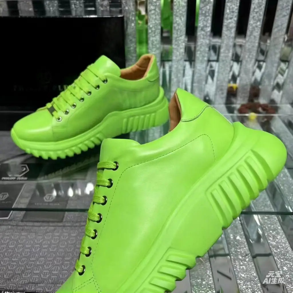 Breathable and odor proof leather casual soft sole shock-absorbing running shoes, outdoor versatile shoes for men