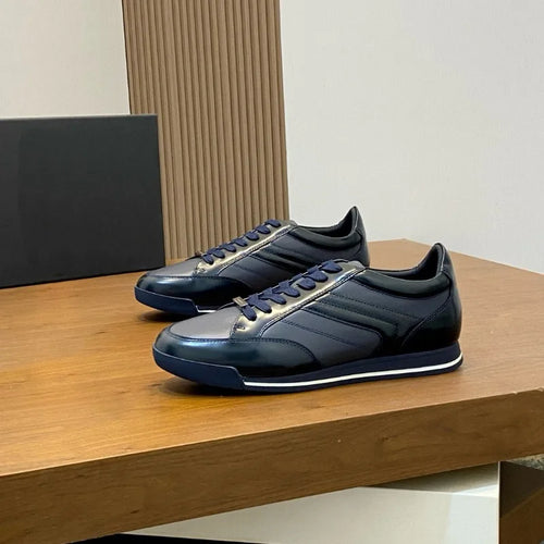 Men Shoes Flat-bottomed Men’s Low Top Casual Shoes Genuine Leather Cowhide Lace Up Sports Shoes All Season Shoes