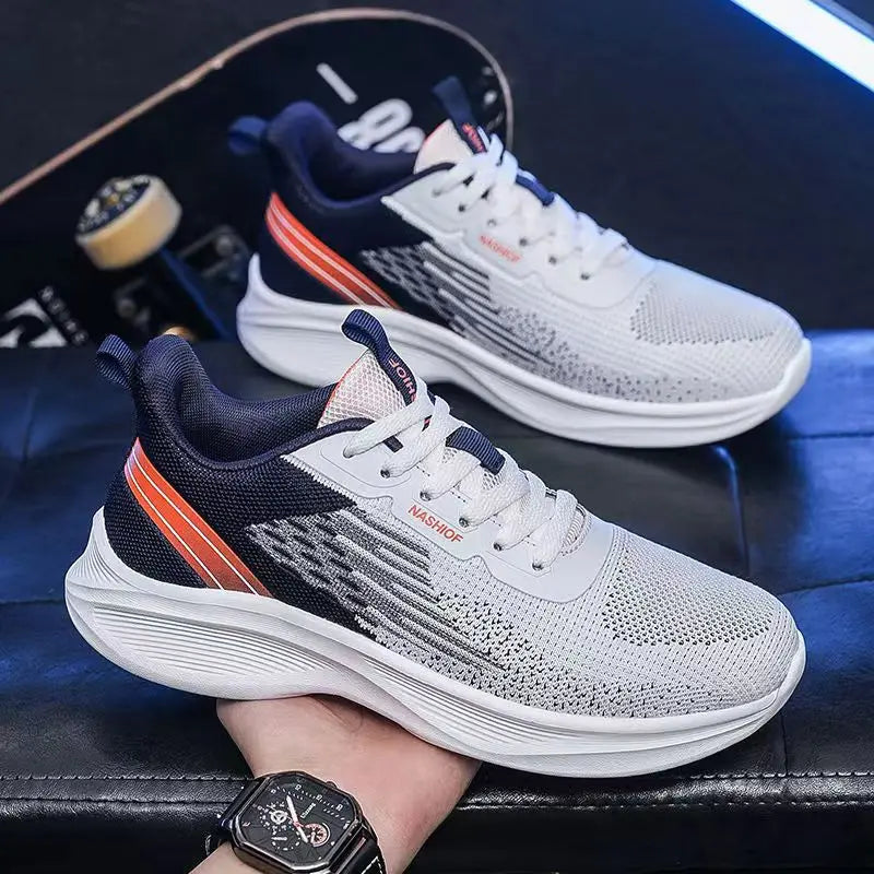 2025 Men’s Outdoor Sneakers Lightweight Versatile Soft Soled Casual Running Shoes with Slip Resistant Design