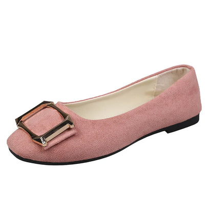 Spring Autumn New Arrivals Women’s Flat Shoes Square Toe Decorative Buckle Casual Flats High Quality Stylish Women’s Footwear