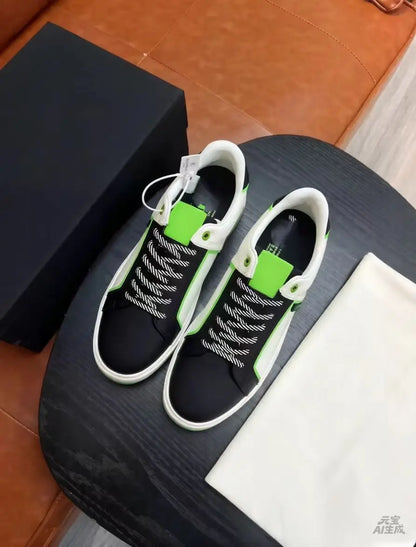 Light Luxury Leather Low Cut Lace up Trendy Shoes, Versatile Casual Shoes