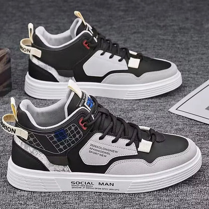 Men’s Casual Mid-Top Canvas Sneakers Waterproof Shoes for Spring and Autumn Comfort Stylish Breathable Footwear for Everyday Use