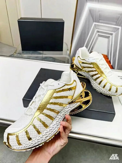 Light Luxury Original Plated Knife Peak Bottom Trendy Breathable Comfortable Versatile Casual Men’s Shoes