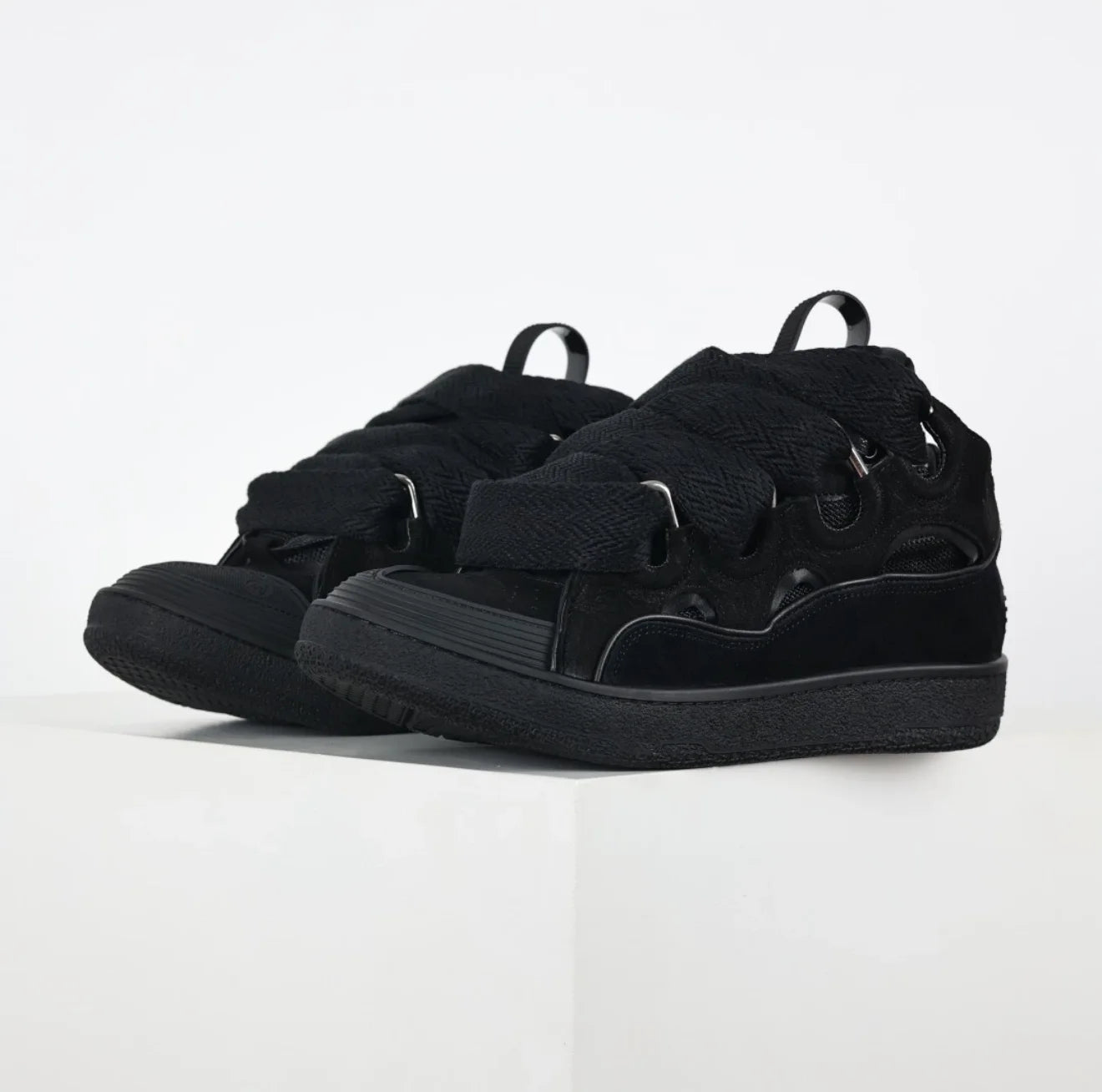 Genuine Leather Unisex Retro Trendy Brand Sneakers Thick Bottom Lace-Up Dad Shoes with Cowhide Mesh Lining Wholesale