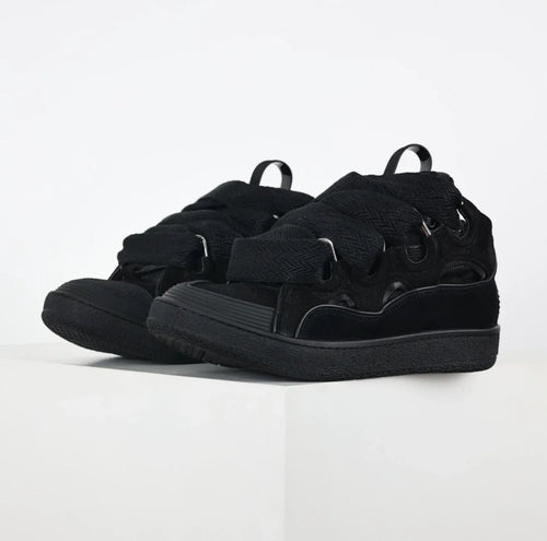 Genuine Leather Unisex Retro Trendy Brand Sneakers Thick Bottom Lace-Up Dad Shoes with Cowhide Mesh Lining Wholesale