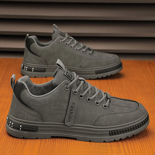 Satisfaction Guarantee Men’s Casual Board Shoes Rubber Black Sneakers Sports Shoes for Outdoor and Office Wear