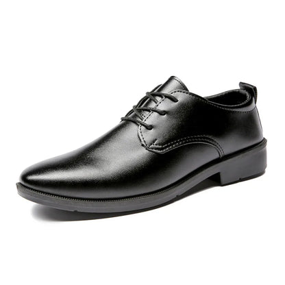 Men’s Leather Shoes Business Casual Non-Slip Soft-soled Wedding Shoes Minimalist Design Suitable for Work and Everyday Wear