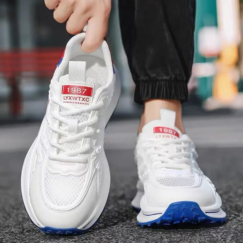 Hot Selling Men’s Casual Sneakers Summer Fall New Style Non Slip Durable Sole Breathable Mesh Upper Running Shoes for Outdoor