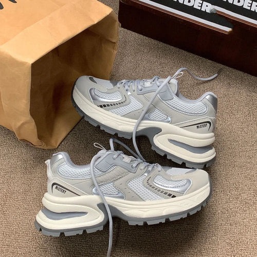 2025 Hot Sale Women’s Clunky Sneakers Non Slip Durable Lace up Casual Comfortable Sports Shoes for Everyday Wear