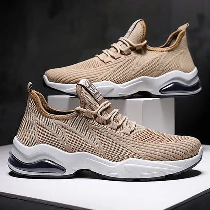 Myway New Men’s Casual Sports Sneakers Thick Sole Trendy Lifestyle Shoes Lace-Up Running Gym Jogging Footwear for Men