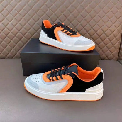 Light Luxury Spring and Autumn New Men’s Board Shoes with Lace up Fashion, Genuine Leather Versatile Flat Casual Shoes, Trendy