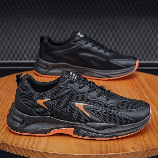 2025 New Design Men’s Sneaker Breathable Thick-Soled Sport Shoes Comfortable Elastic Sole Athletic Shoes for Daily Wear