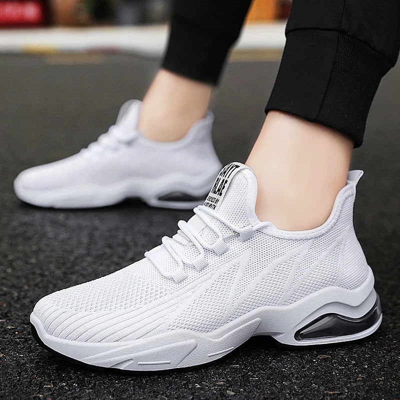 Myway New Men’s Casual Sports Sneakers Thick Sole Trendy Lifestyle Shoes Lace-Up Running Gym Jogging Footwear for Men