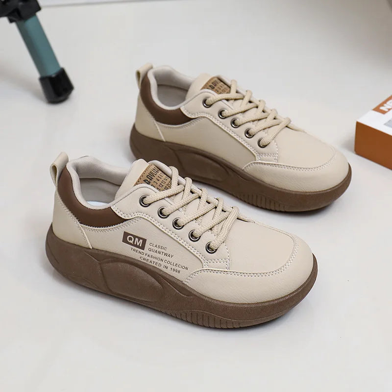 Hot Selling Women Sneaker Spring Popular Casual Running Shoes Thick Sole Height Increase Comfortable Loose Round Toe