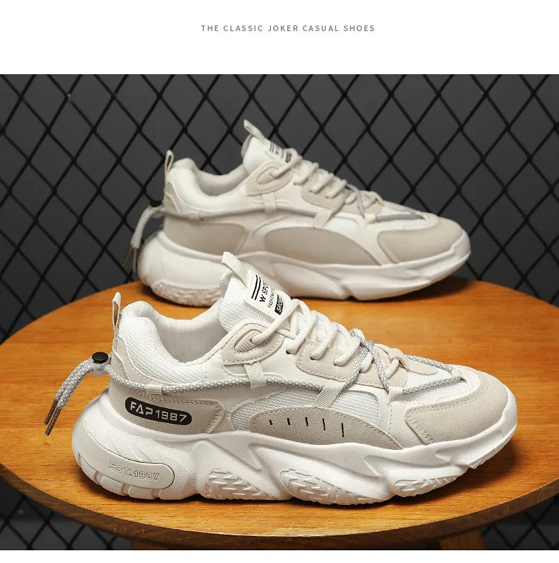 Myway Classic Men’s Sports Shoes Thick-Soled Sneakers for Outdoor Climbing Daily Wear Stylish Sneakers for Men