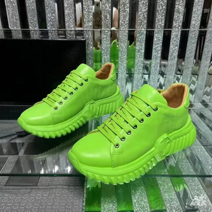Breathable and odor proof leather casual soft sole shock-absorbing running shoes, outdoor versatile shoes for men