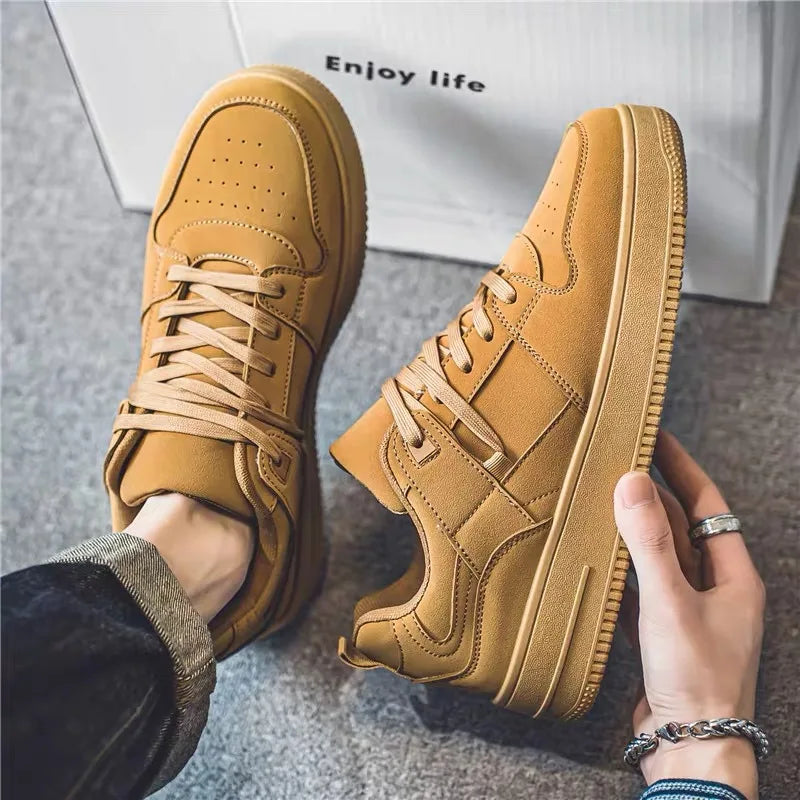 2025 Spring Breathable Men Sneaker Thick Sole Sports and Casual Board Shoes Men’s Sports Shoes
