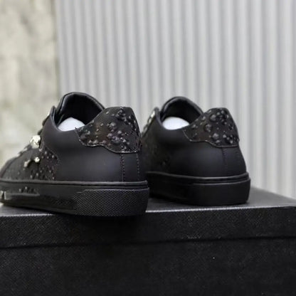 Spring New Light Luxury Versatile White Shoes, Leather Casual Shoes, Flat Shoes, Men’s Board Shoes