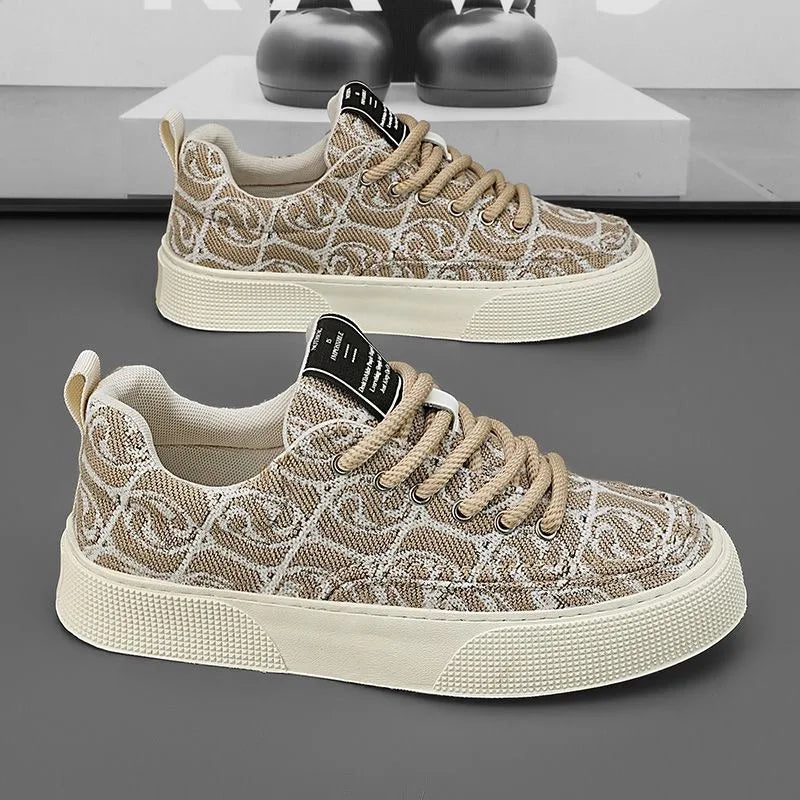 Myway New Men’s Casual Canvas Shoes Thick-Soled Height Increasing Shoes for Stylish Comfort Fashion  Sneaker Foe Men