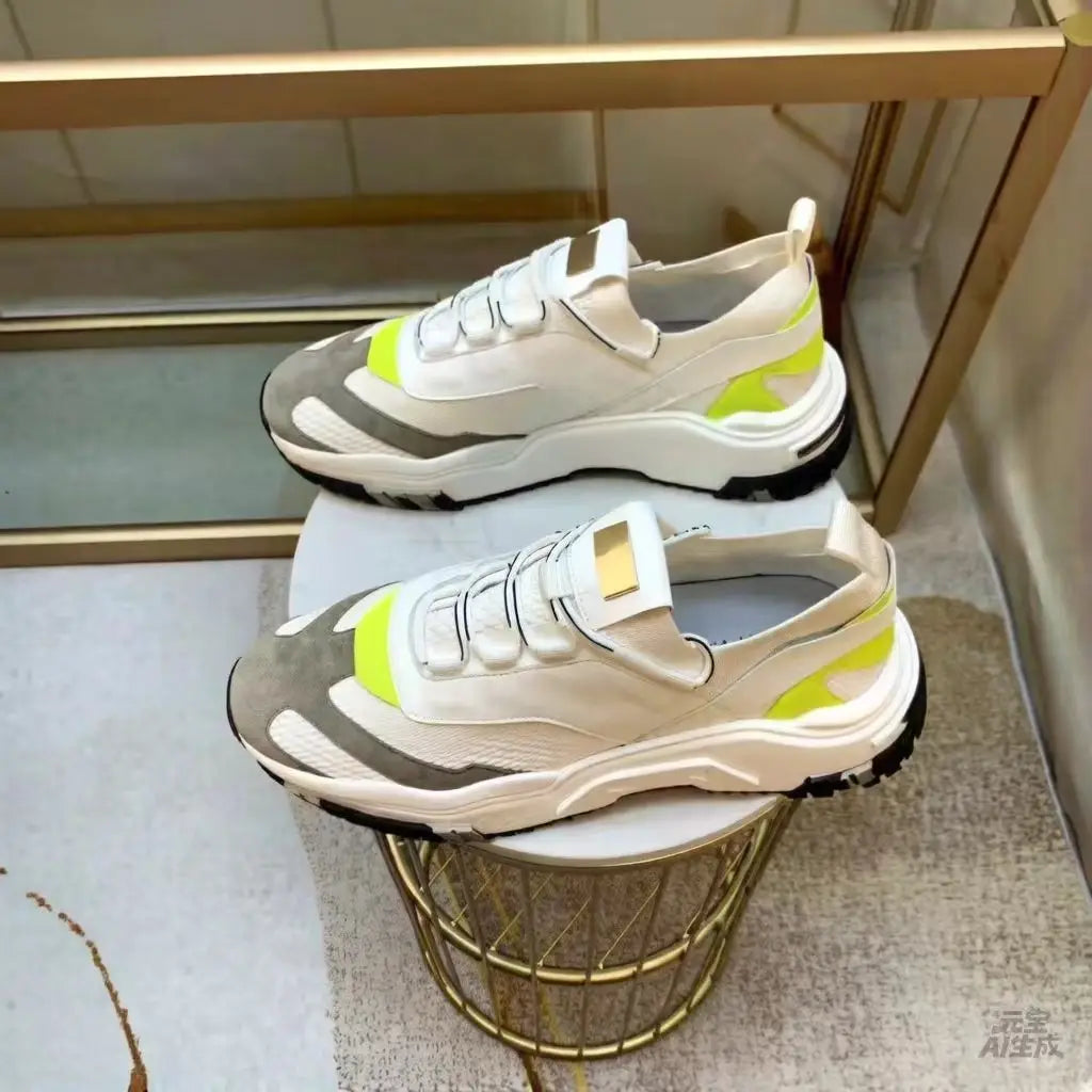 Trendy Brand Light Luxury Lace up Spring and Summer Casual Shoes, Versatile Youth Sports Shoes