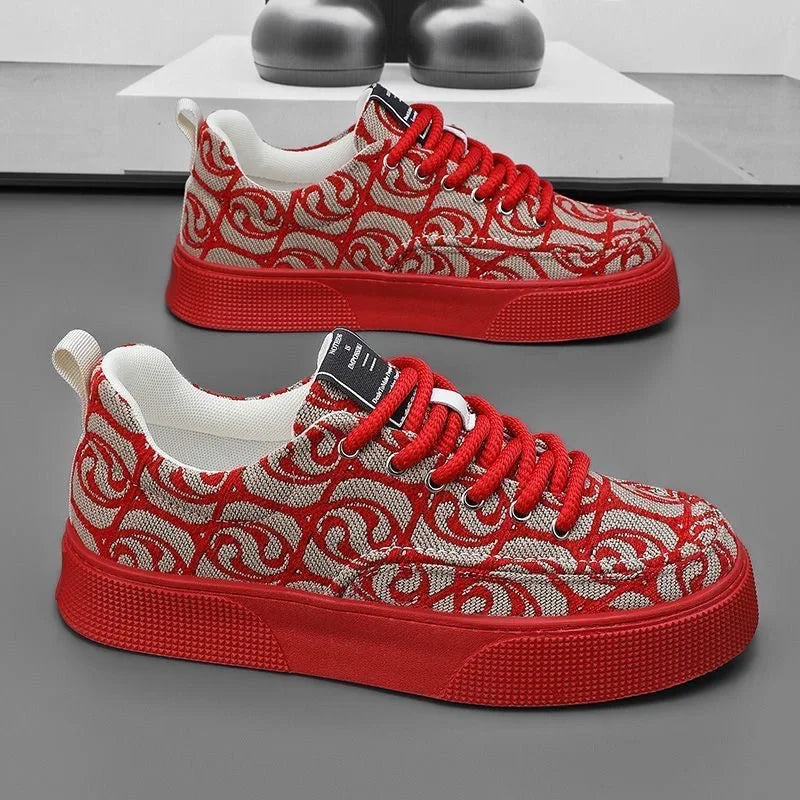 Myway New Men’s Casual Canvas Shoes Thick-Soled Height Increasing Shoes for Stylish Comfort Fashion  Sneaker Foe Men