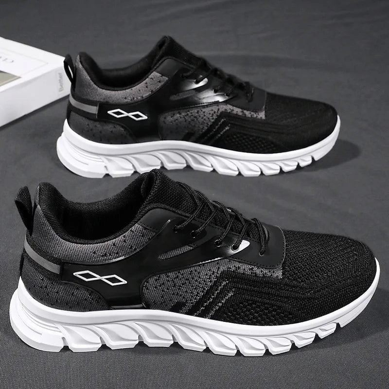 2025 Men’s Running Shoes Soft Sole Breathable Casual Sneakers Fashionable Slip on Sports Shoes for Men