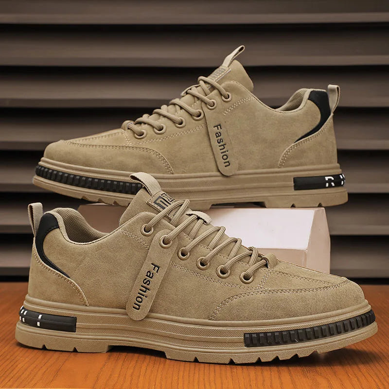 Satisfaction Guarantee Men’s Casual Board Shoes Rubber Black Sneakers Sports Shoes for Outdoor and Office Wear