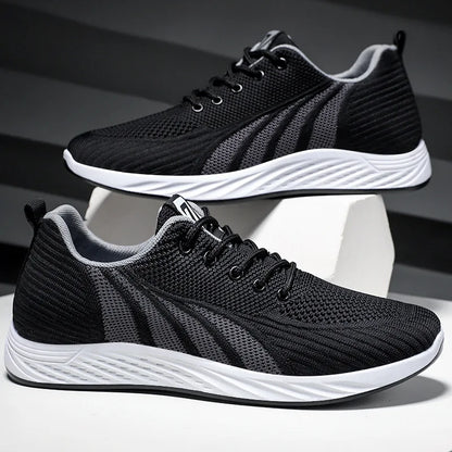 Men’s Running Shoes Lightweight Breathable Fashion Trendy Korean Style Lace-Up Casual Sneakers for Men Running Shoes for Men