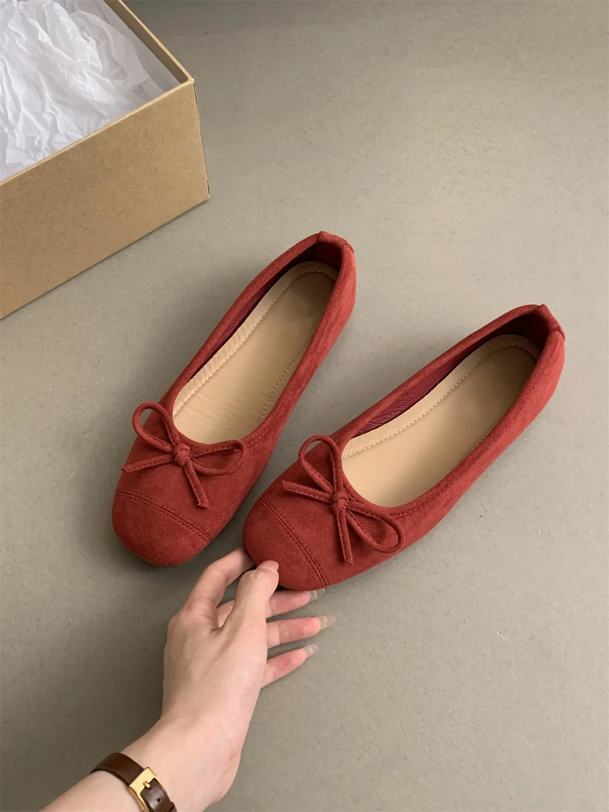 French Vintage Ballerina Flats for Women – Affordable High-Quality Soft Loafers, Gentle Fairy Style Breezy Spring Shoes