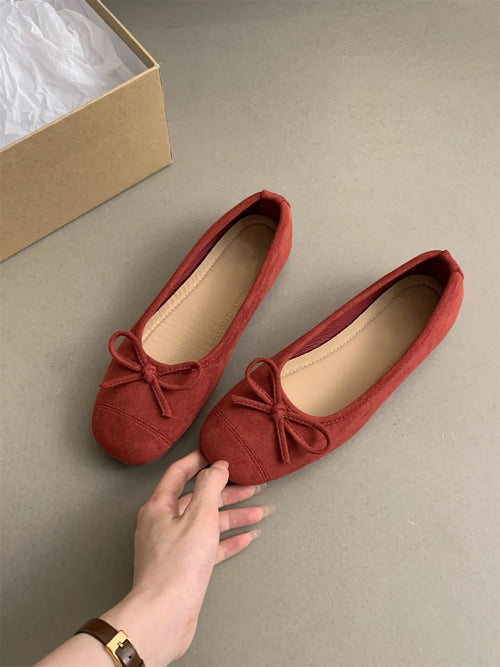French Vintage Ballerina Flats for Women – Affordable High-Quality Soft Loafers, Gentle Fairy Style Breezy Spring Shoes