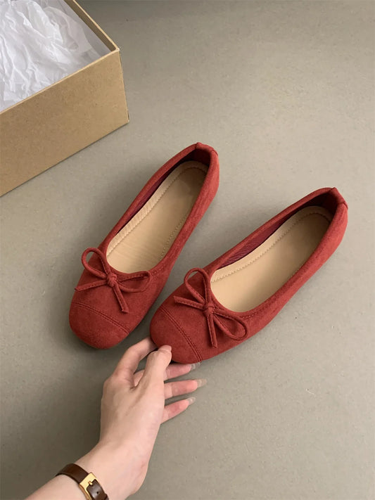 French Vintage Ballerina Flats for Women – Affordable High-Quality Soft Loafers, Gentle Fairy Style Breezy Spring Shoes