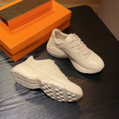 2026 Fashionable and Comfortable Hip Hop Round Toe Lace-up Men’s Shoes Casual Harajuku Style Platform Height Increasing Shoes