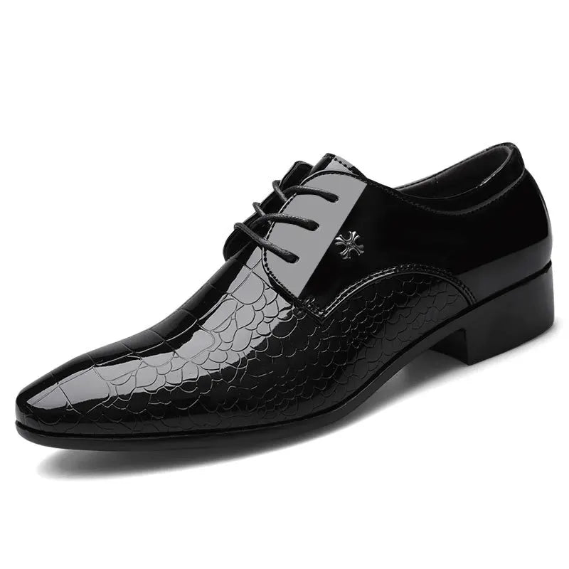 2025 Men’s Leather Shoes Elegant Business Dress Shoes Formal Wedding Footwear Comfortable for Office and Special Occasions