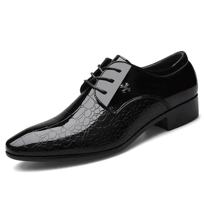 2025 Men’s Leather Shoes Elegant Business Dress Shoes Formal Wedding Footwear Comfortable for Office and Special Occasions