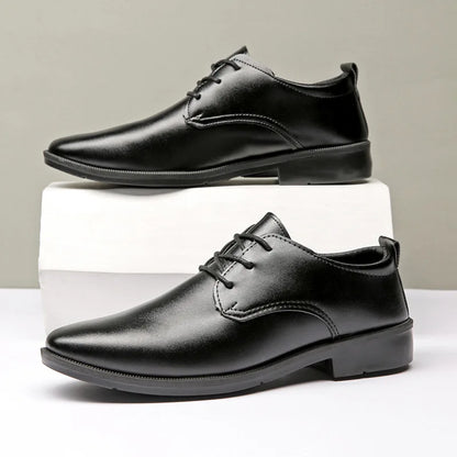 High Quality Men’s Casual Leather Shoes Cap Toe Dress Shoes for Occasions Parties Weddings Suit Shoes for Men