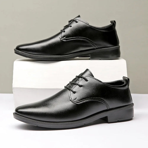 High Quality Men’s Casual Leather Shoes Cap Toe Dress Shoes for Occasions Parties Weddings Suit Shoes for Men