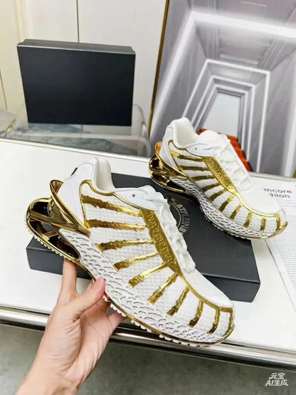Light Luxury Original Plated Knife Peak Bottom Trendy Breathable Comfortable Versatile Casual Men’s Shoes