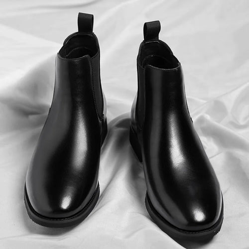 Luxury Men’s Vintage Chelsea Boots Retro Chukka Boots Warm Fur Lined Leather Ankle Shoes  Large Size Martin Boots