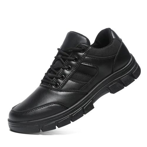 2025 New Trend Men’s Leather Casual Shoes Non-Slip Lace-Up Sneaker Fashion Travelling Shoes for Comfort and Style