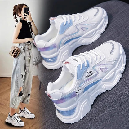 2025 Myway Women’s Clunky Sneakers Breathable Mesh Casual Running Shoes Lightweight Comfortable Sports for Gym