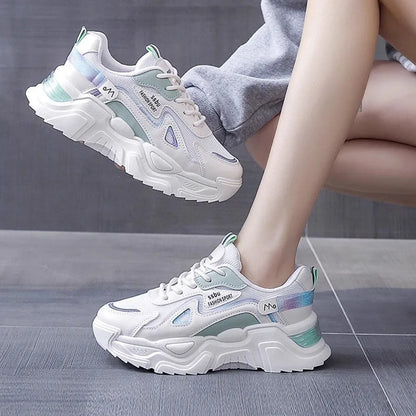 2025 Myway Women’s Clunky Sneakers Breathable Mesh Casual Running Shoes Lightweight Comfortable Sports for Gym