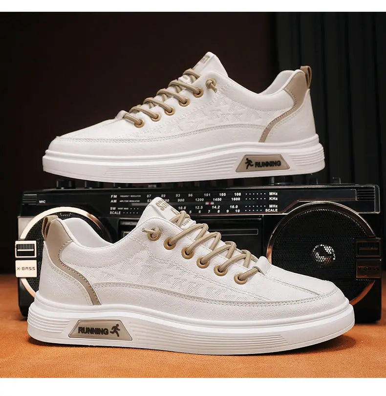 Men’s Casual Sneakers Waterproof Non Slip Autumn and Spring Board Shoes for Outdoor Work Use Stylish Comfortable Shoes