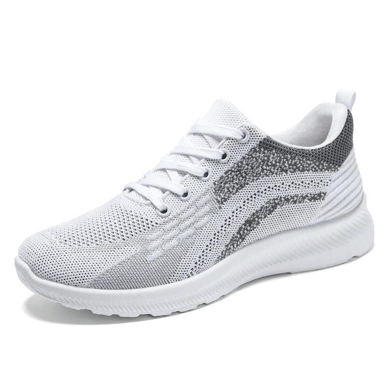 New Men’s Running Shoes Lightweight Lace up Slip on Casual Sneakers Elastic Comfortable Sports Shoes for Running and Daily Wear
