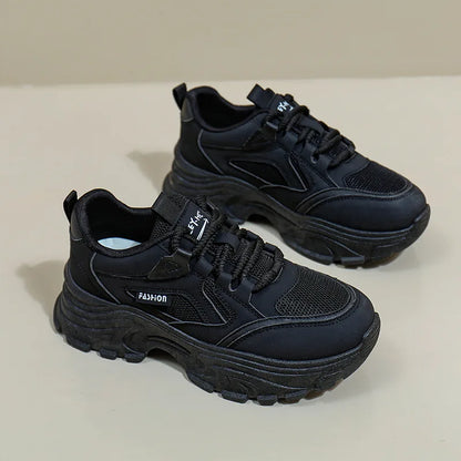 Womens Clunky Sneakers Spring New Thick Sole Casual Shoes Breathable Height Increasing Sports Footwear for Comfort and Style